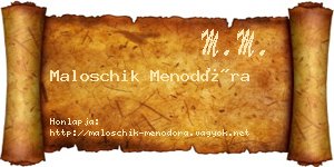 Maloschik Menodóra névjegykártya